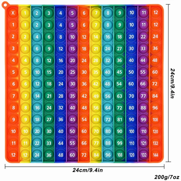 12x12 Multiplication Game Pop Toy - Image 2