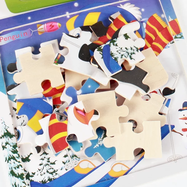 20piece Wooden Puzzle Cartoon Animals - Image 6