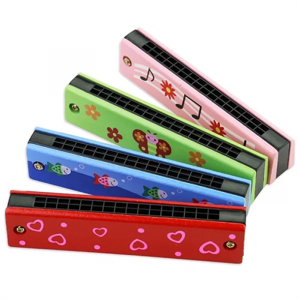 Children Wooden Harmonica Musical Instrument - Image 3