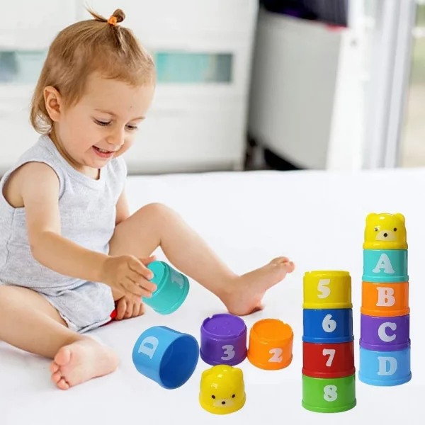 Kids Bathroom Stacked Cups Set - Image 3