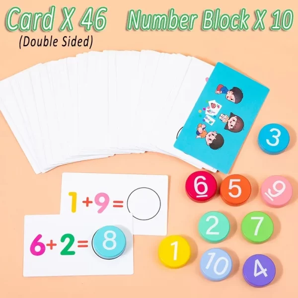 Kids Montessori Math Toys Arithmetic Card Matching Game - Image 5